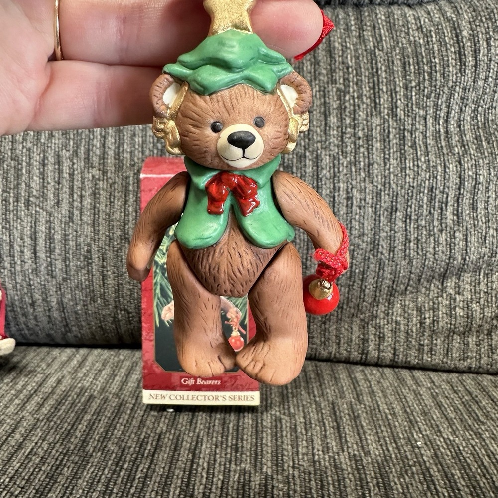 5 LOT Hallmark & Russ Bears Keepsake Christmas Ornament Gift Bearers Series - Picture 11 of 15